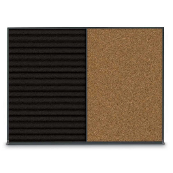 Double Door Radius Corkboard, 60"X36", B